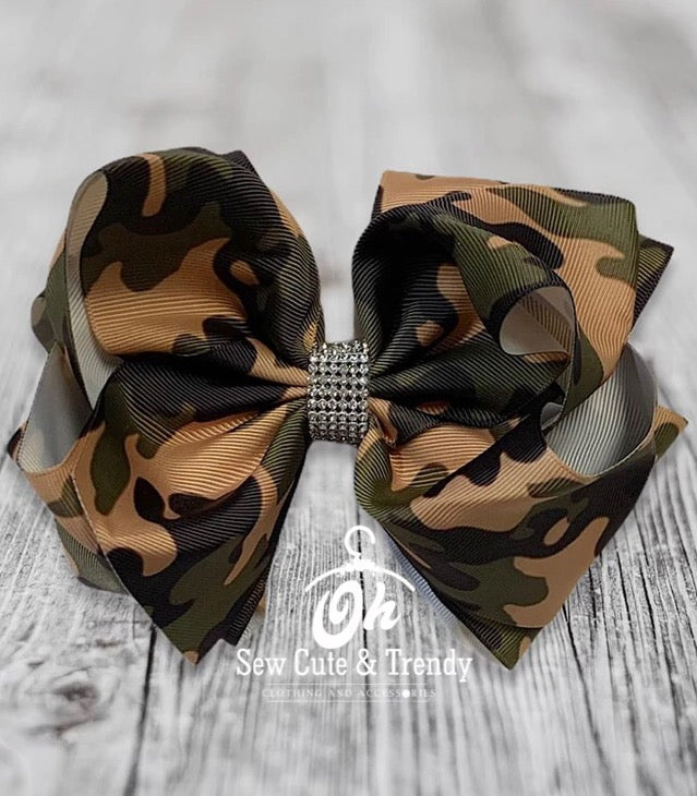 Camouflage Hair Bow