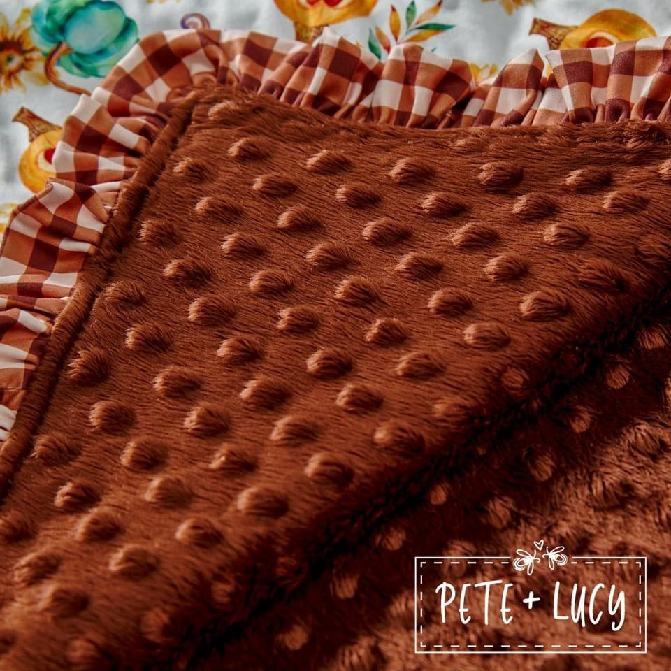 Pumpkin Love Minky Blanket