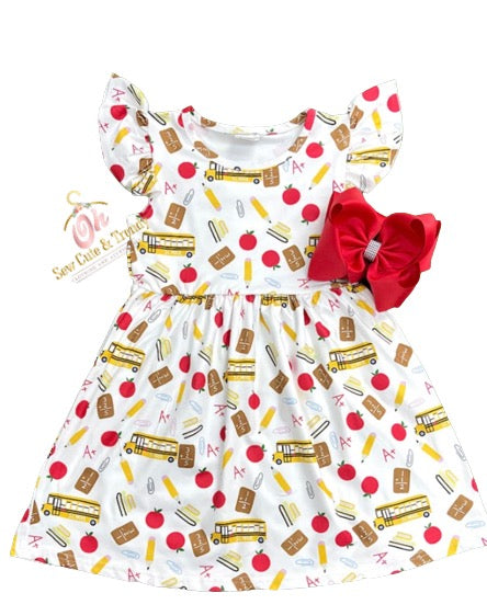 White Back to School Dress