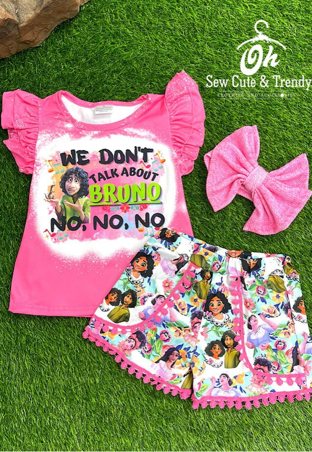 Character Hot Pink Short Set
