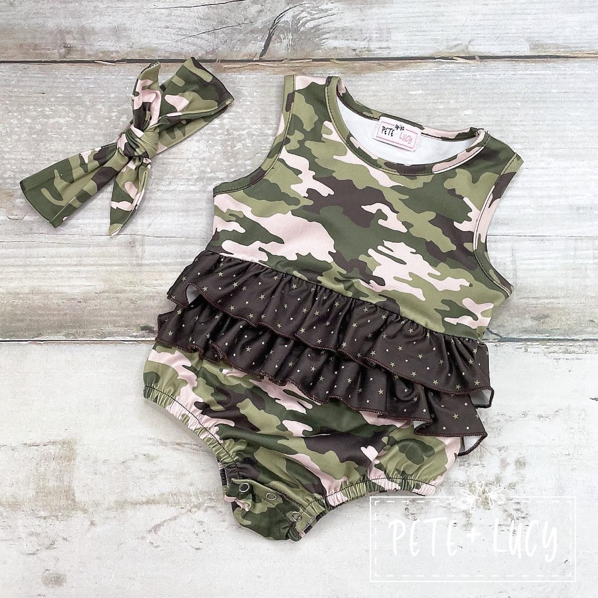 Camo Cutie Girl Romper