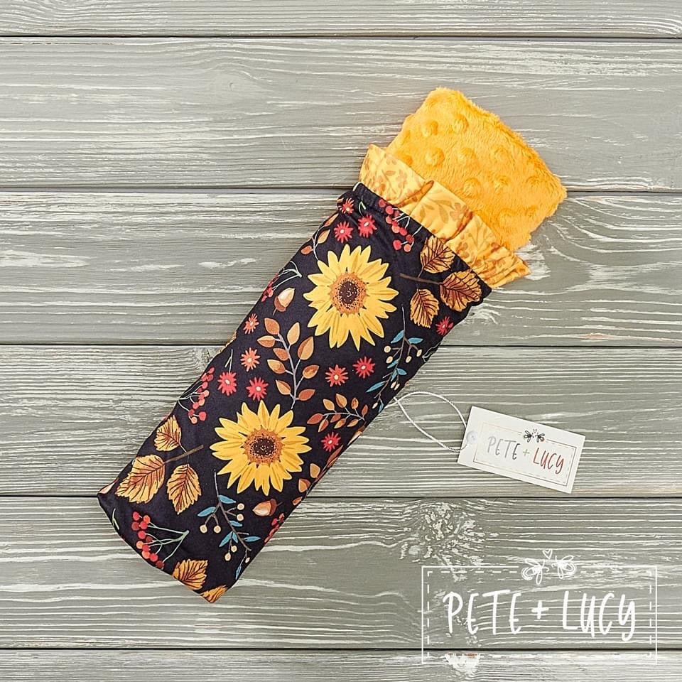 Dancing With Sunflowers Minky Blanket