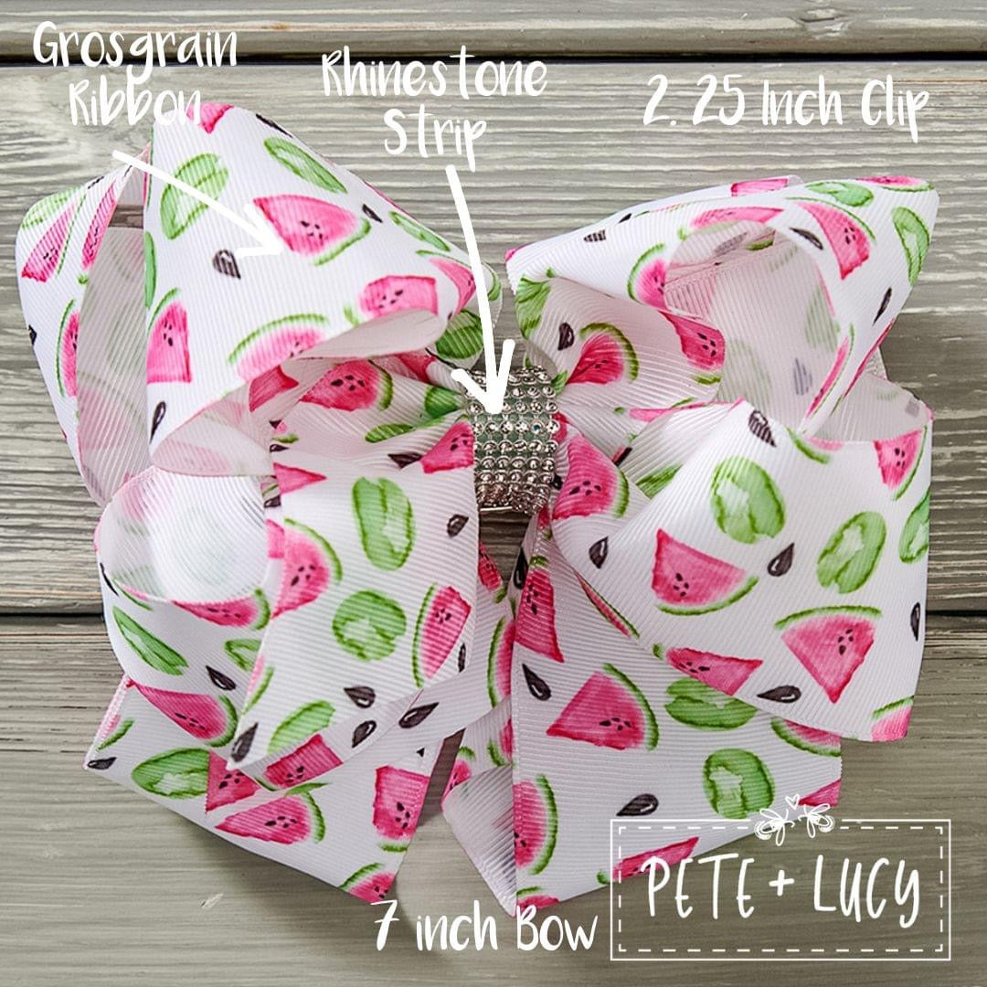 Watercolor Watermelon Deluxe Hair Bow