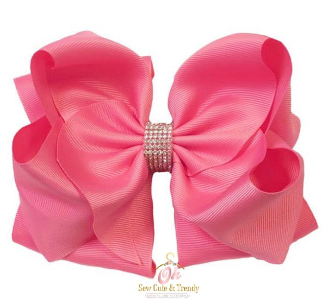 Shocking Pink Hair Bow