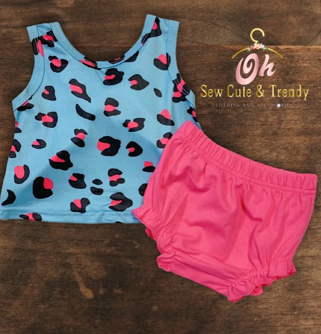 Pink & Blue Cheetah Short Se