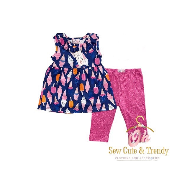 I Scream For Ice Cream 2-piece Capri Set