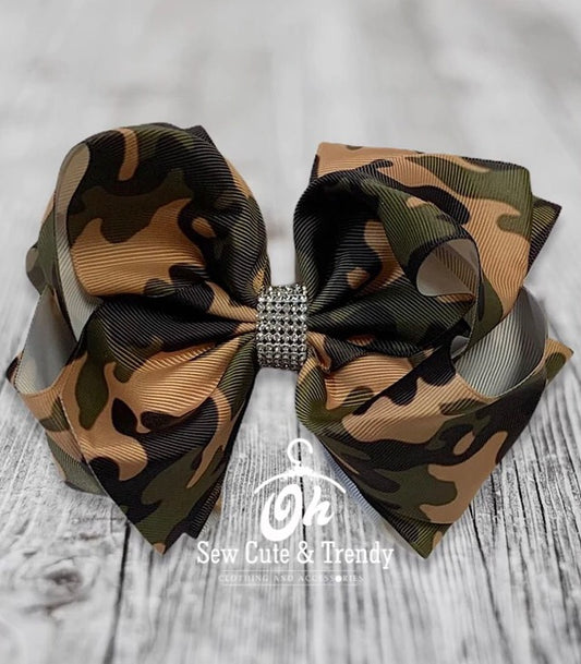 Camouflage Hair Bow