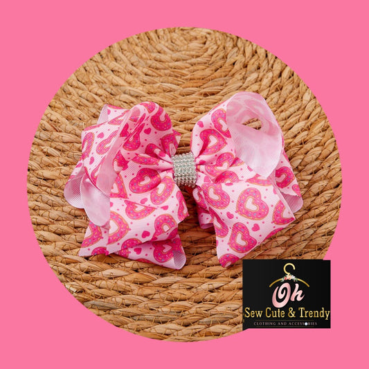 Frosted Pink Deluxe Hair Bow
