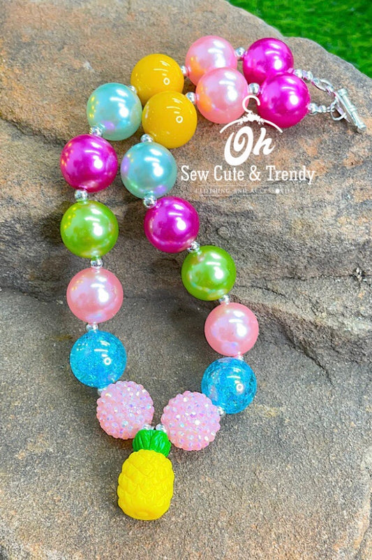 Pineapple Beaded Bubble Necklace