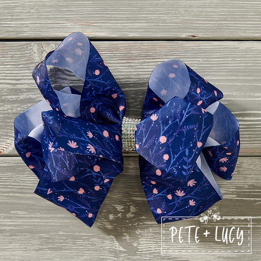 Midnight Bloom Deluxe Hair Bow