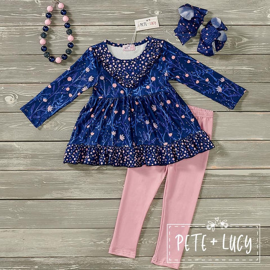 Midnight Blooms Pants Set