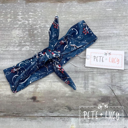 Winter Christmas Tie Headband