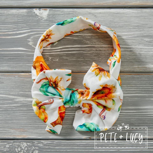 Pumpkin Love Bow Headband