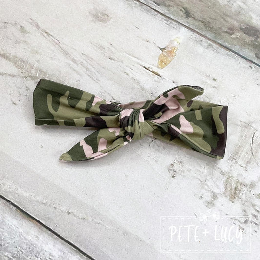 Camo Cutie Tie Headband