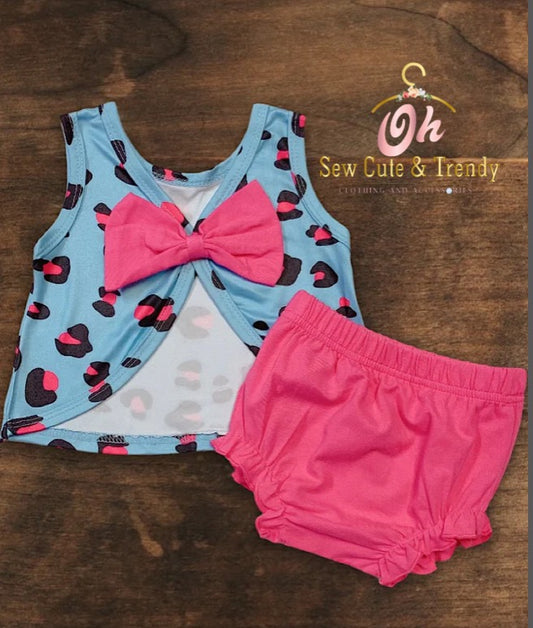Pink & Blue Cheetah Short Se