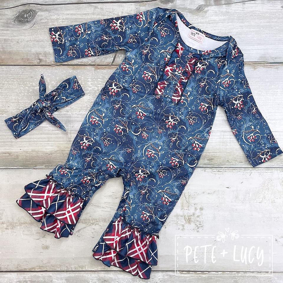 Winter Christmas Girl’s Romper