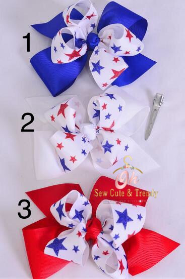 4th of July Patriotic Hair Bow