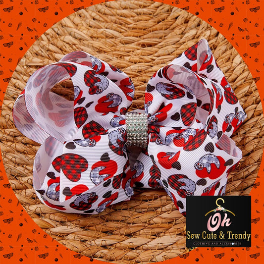 Smitten Sloths Deluxe Hair Bow