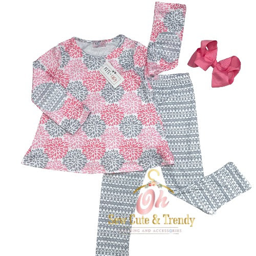Pink Dahlia Pant Set